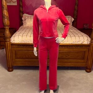 Juicy Couture Vibrant Pink Velour Set